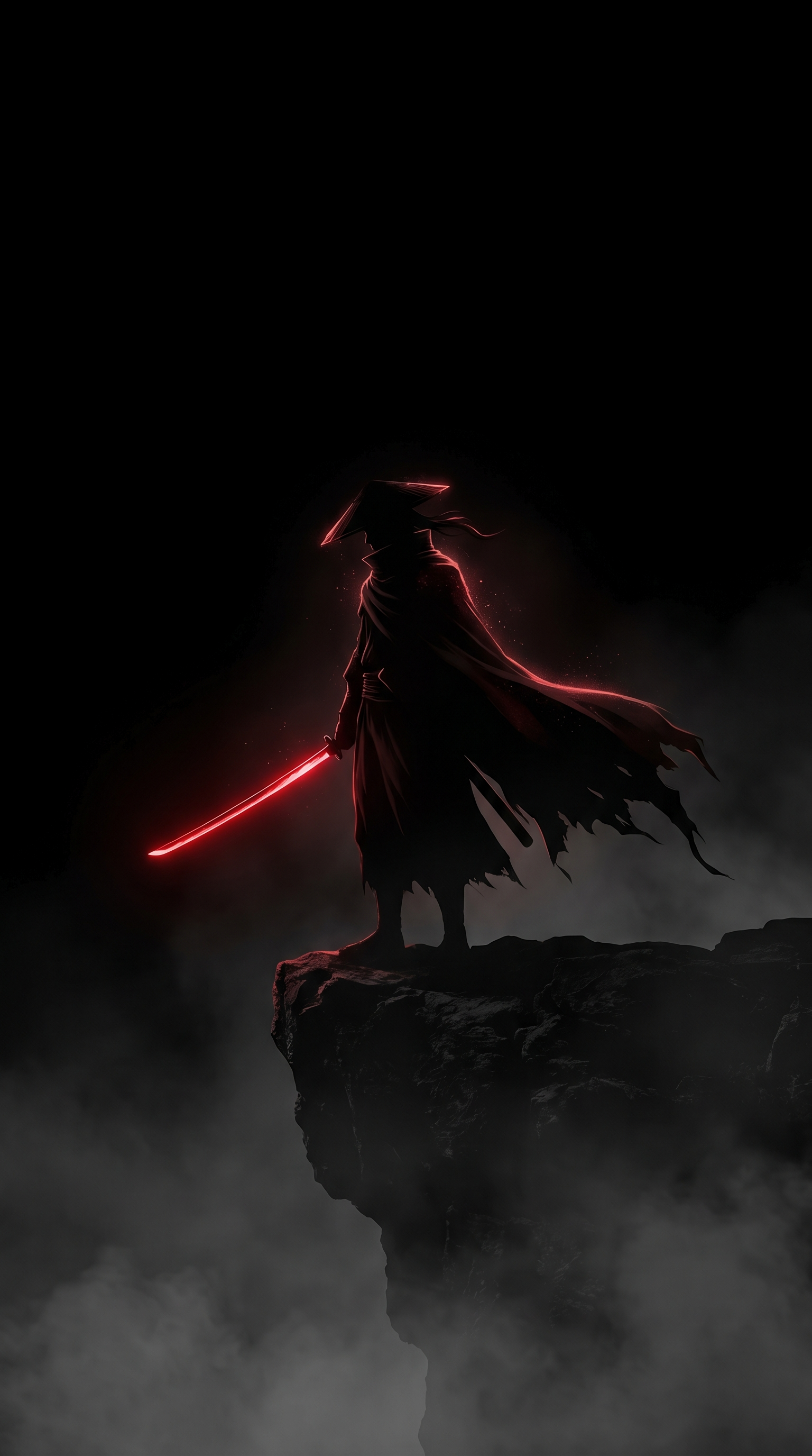 Anime Ronin On Cliff